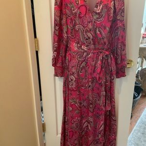 INC Paisley print long dress.